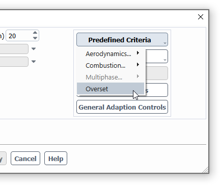 The Predefined Criteria Drop-Down List