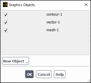 The Graphics Objects Dialog Box