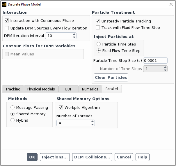 The Shared Memory Option with Workpile Algorithm Enabled