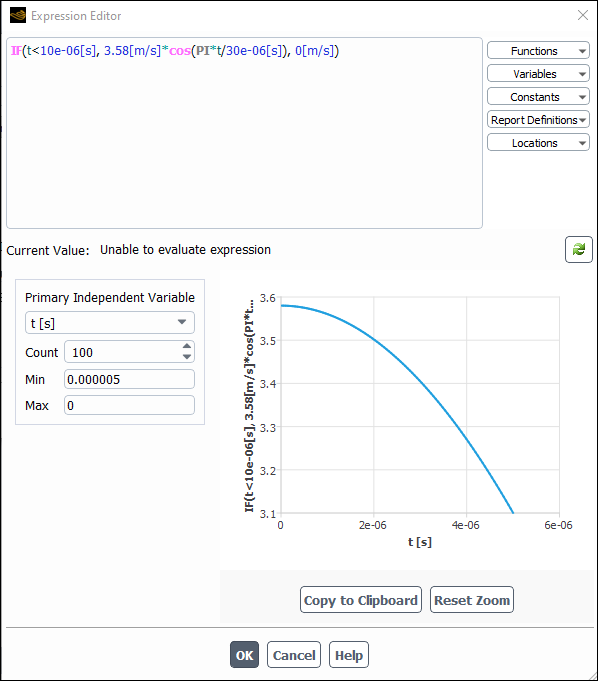 The Expression Editor Dialog Box