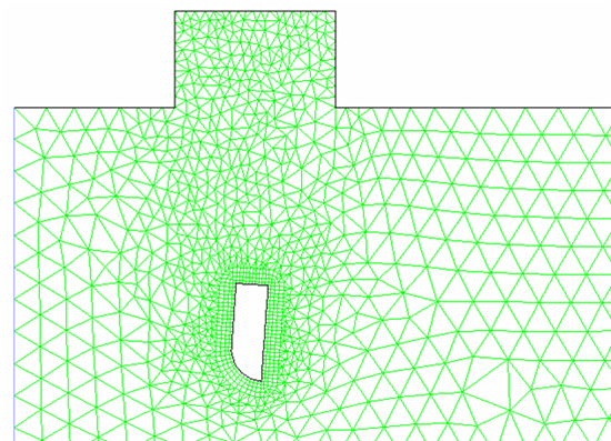 Mesh at the End of a Dynamic Mesh Simulation With Sizing Functions