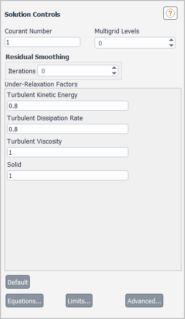 The Solution Controls Task Page for the Density-Based Explicit Formulation