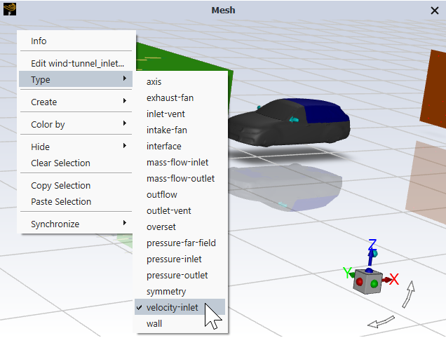 Graphics Window Context Menu: Single-Selection