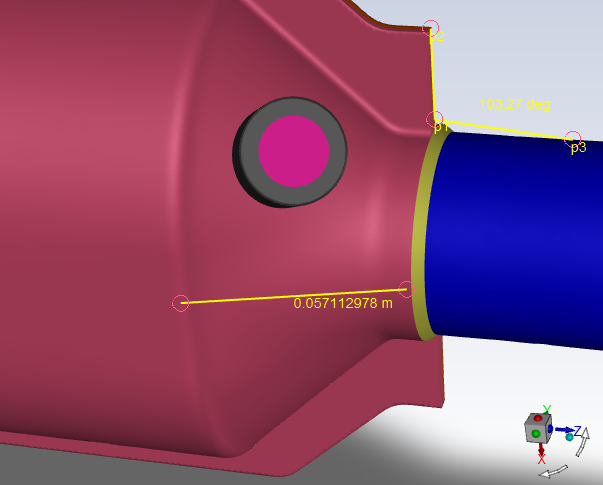 Example Distance and Angle Measurement