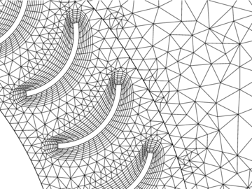 Non-Conformal Hybrid Mesh for a Rotor-Stator Geometry