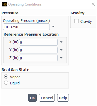 The Operating Conditions for a Real Gas State