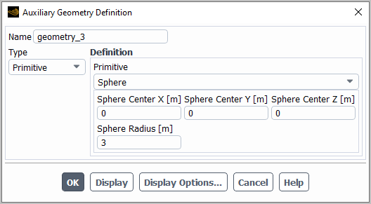 The Auxiliary Geometry Definition Dialog Box