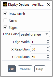 The Display Options - Auxiliary Geometry Definitions Dialog Box