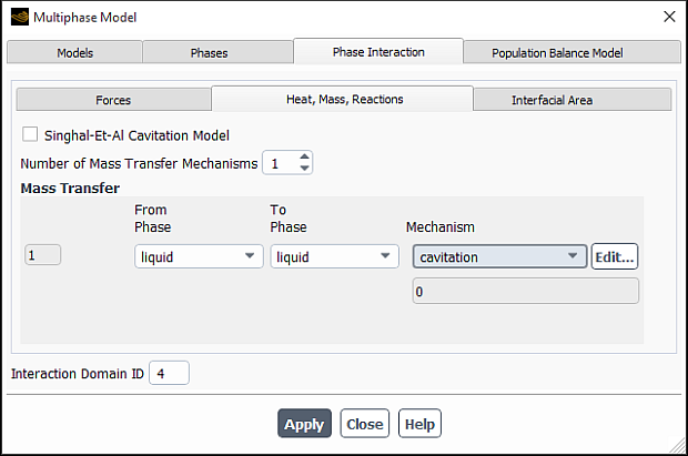 The Mass Tab for Mass Transfer