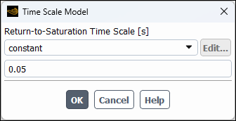 The Time Scale Model Dialog Box