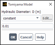 Tomiyama Model Dialog Box