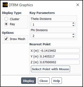 The DTRM Graphics Dialog Box