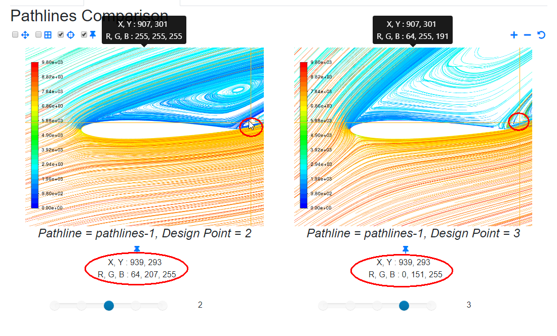 Example of Using a Pinned Probe to Compare Pathline Results