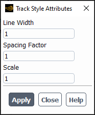 The Track Style Attributes Dialog Box