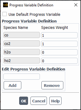 The Progress Variable Definition Dialog Box