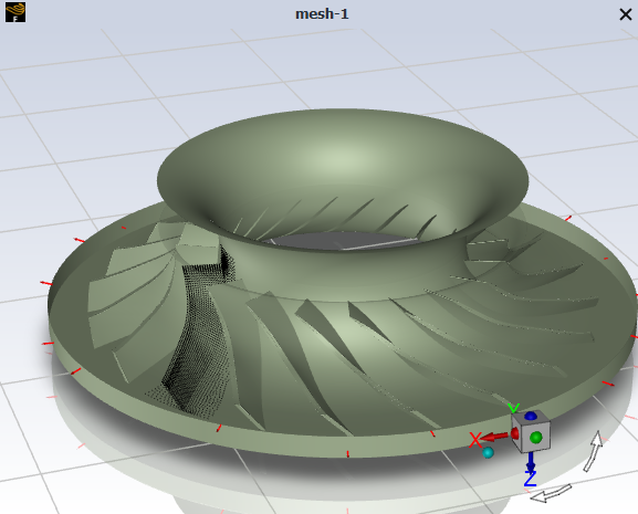 Preview of Profile as a Point Cloud (Black) with Mesh Overlayed (Pastel Green)