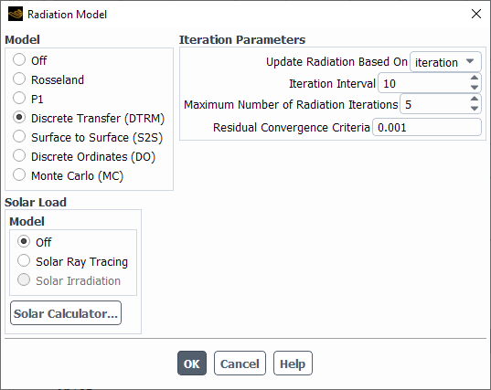 Iteration Parameters for Steady Simulations