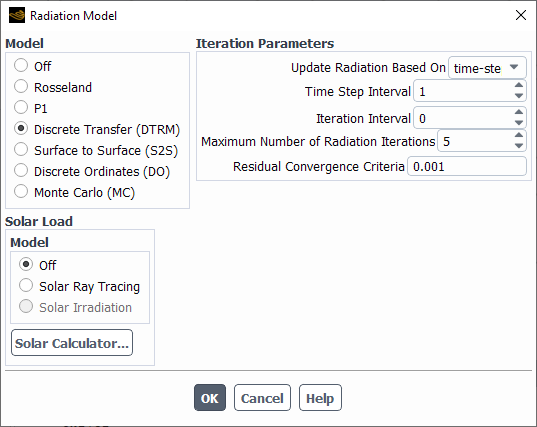 Iteration Parameters for Transient Simulations