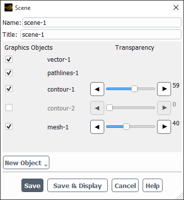 The Scene Dialog Box