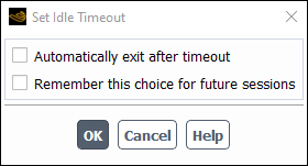 Set Idle Timeout Dialog Box