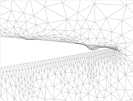 Interior Nodes Extend Beyond Boundary (Spring Constant Factor = 1)