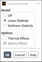 The Structural Model Dialog Box