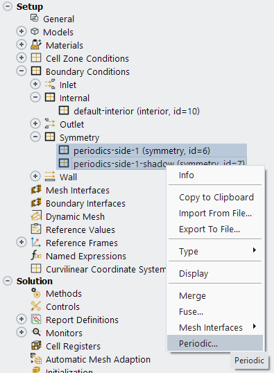 Creating Phase Lag Periodic Interface from Boundaries