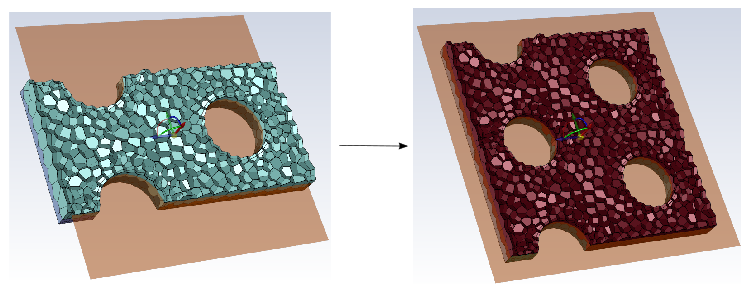 Example of Copying and Translating a Volume Mesh (Periodic)