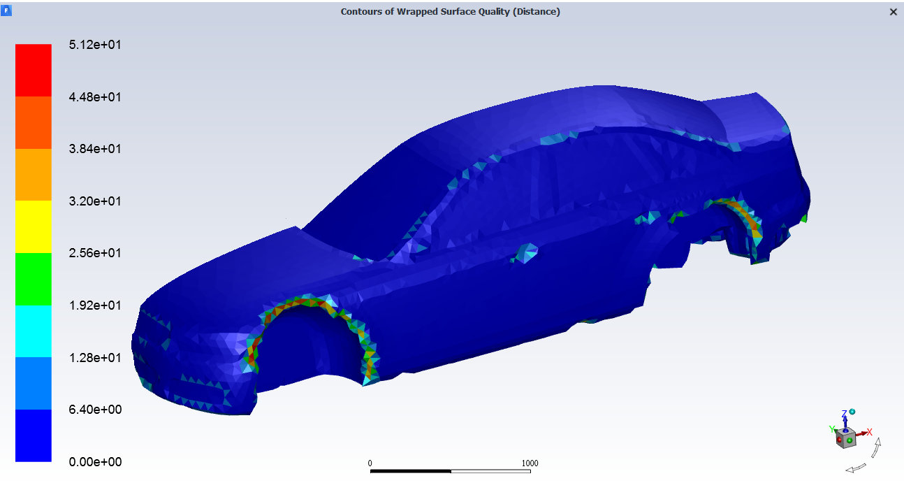 Example of Surface Mesh Quality Contours