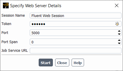 The Specify Web Server Details Dialog Box