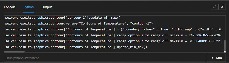 The Python Tab of the Console Window