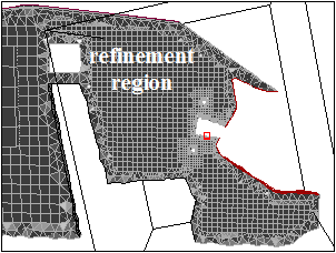 Local Refinement Region for the Hexcore Mesh