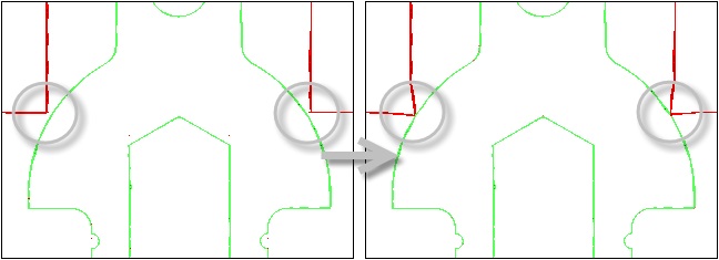 Removing Gaps Between Objects—Face-Edge Option