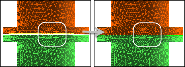 Removing Gaps Between Objects—Face-Face Option