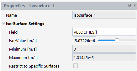 Properties of an Iso-Surface