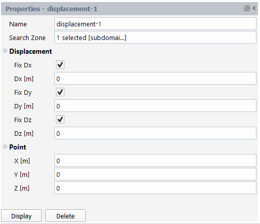 Displacement Properties