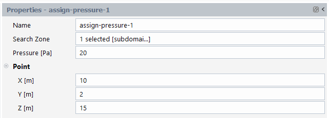 Assign Pressure Properties