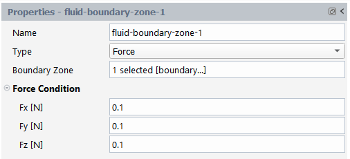 Force Fluid Boundary Properties