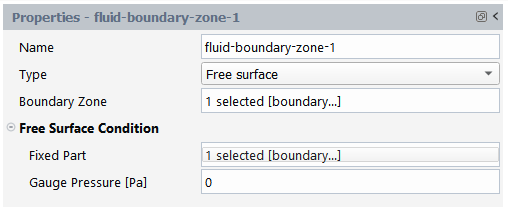 Free Surface Fluid Boundary Properties