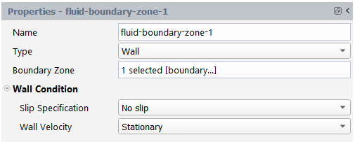 Wall Fluid Boundary Properties