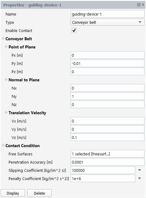 Guiding Device Boundary Condition Properties