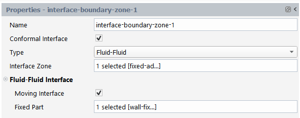 Fluid-Fluid Interface Boundary Condition Properties