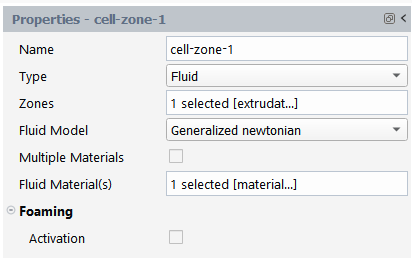 Fluid Cell Zone Properties