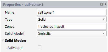 Solid Cell Zone Properties