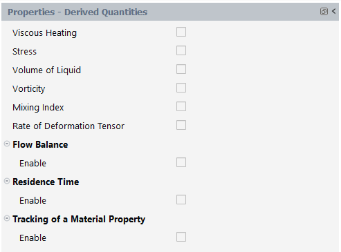 Properties of Derived Quantities