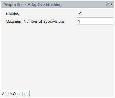 General Properties for Adaptive Meshing Cases Involving Restrictors and Moving Parts