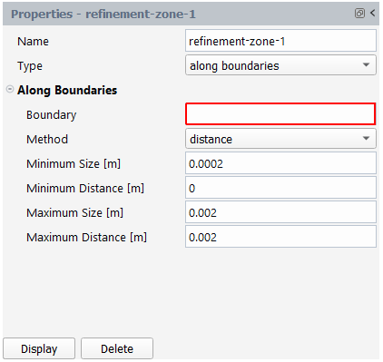 Properties of a Boundary Refinement Zone Based on Distance