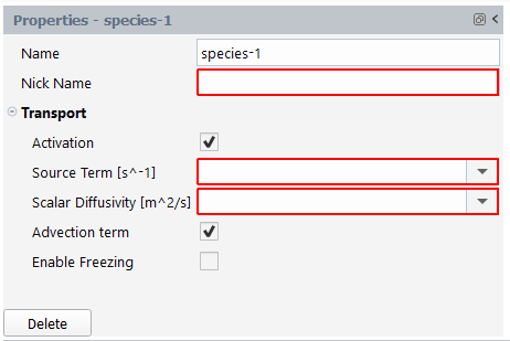 Species Properties