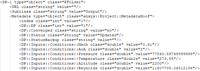 [projectname].flprj File, Detail Showing Portion of Input Conditions of the DP-1 Folder