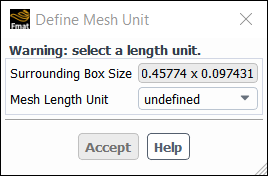 The Define Mesh Unit Dialog